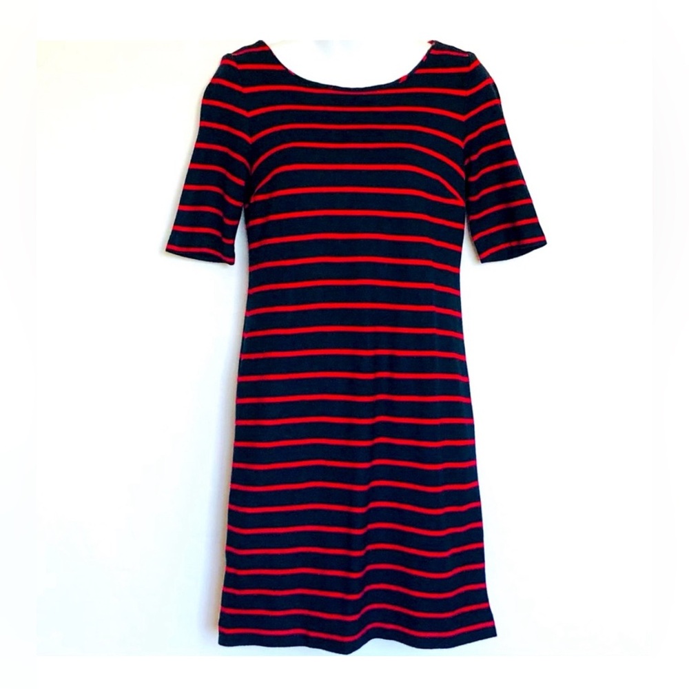 Banana Republic Zip Back Navy/Red Mini Dress Size 8